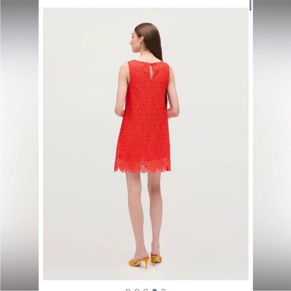 Hill House The Scallop Lace Charlie Dress Red XS NWT - Picture 4 of 12